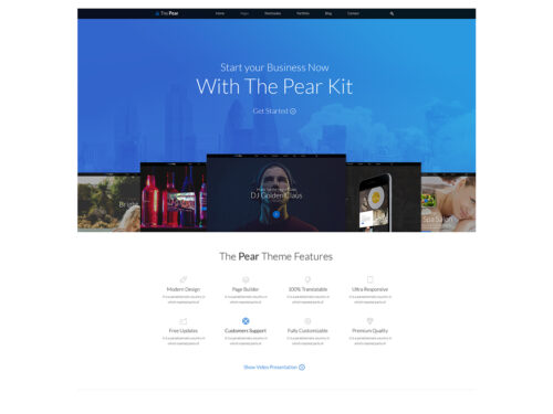 Pear Landing Page Template