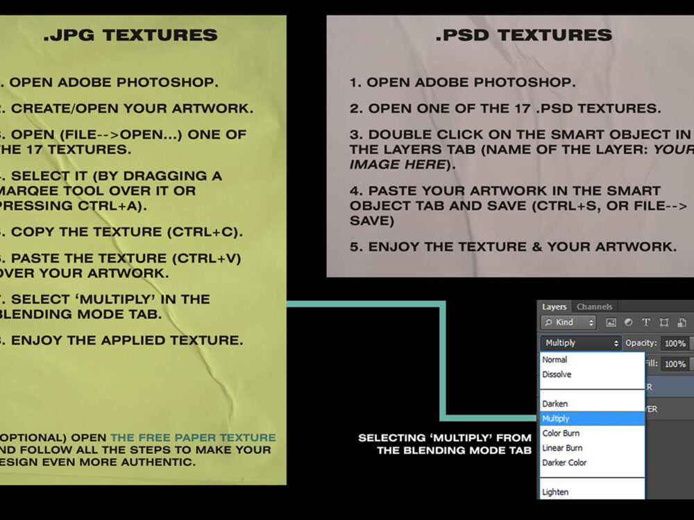 Real Wrinkled Paper Photoshop Textures