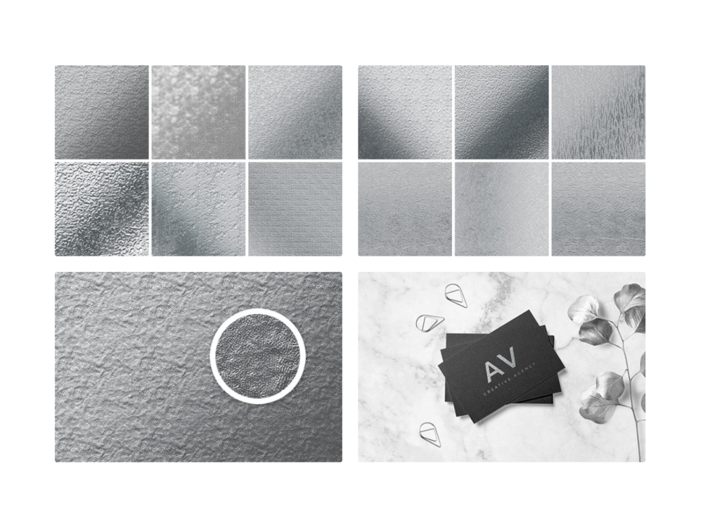 Sparkly Silver Foil Textures