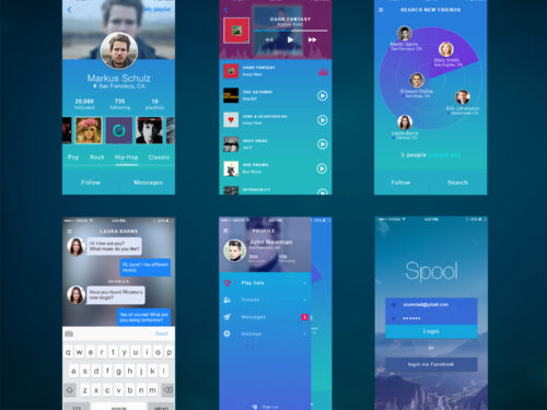 Spool: 6 Mobile UI Templates