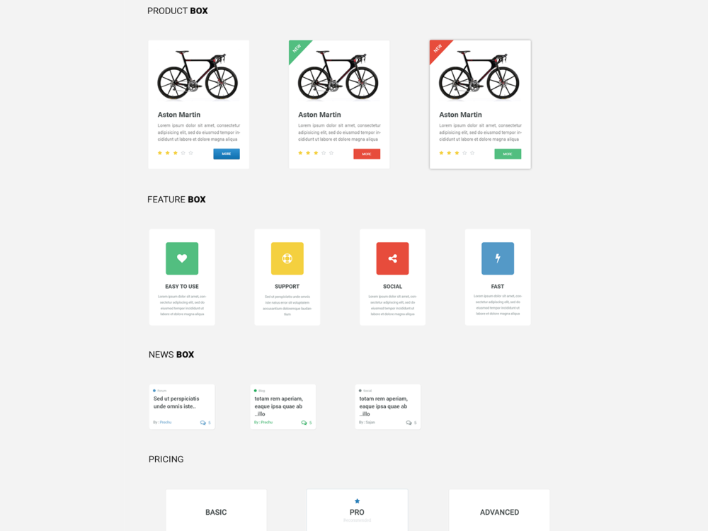 Spot UI Kit PSD
