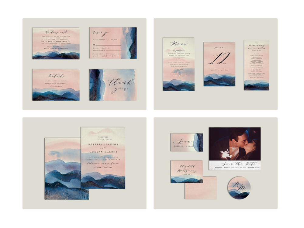 Stardust Invitation Templates Set
