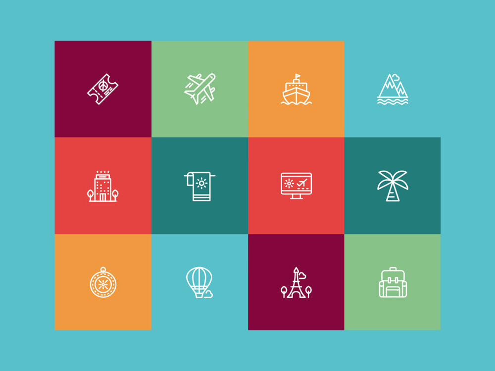 Travel & Vacation Icons Set