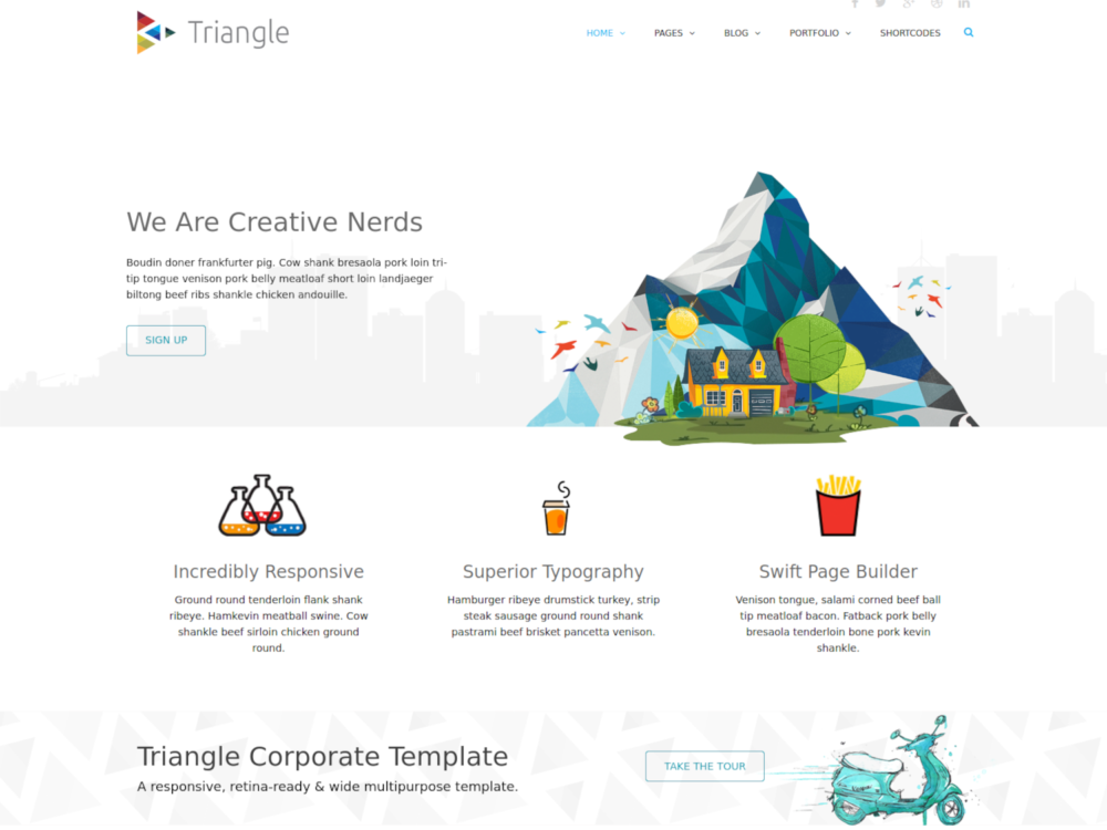 Triangle – Free Responsive Multipurpose Template
