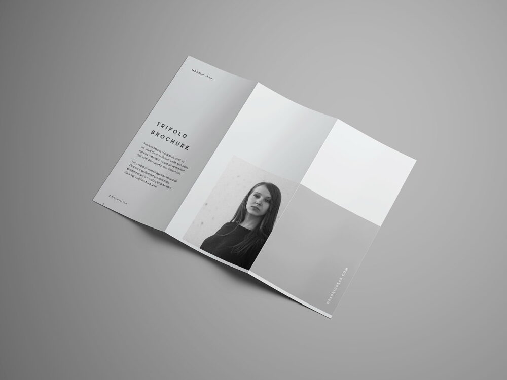 Trifold Brochure Mockup Free (7 Angles)
