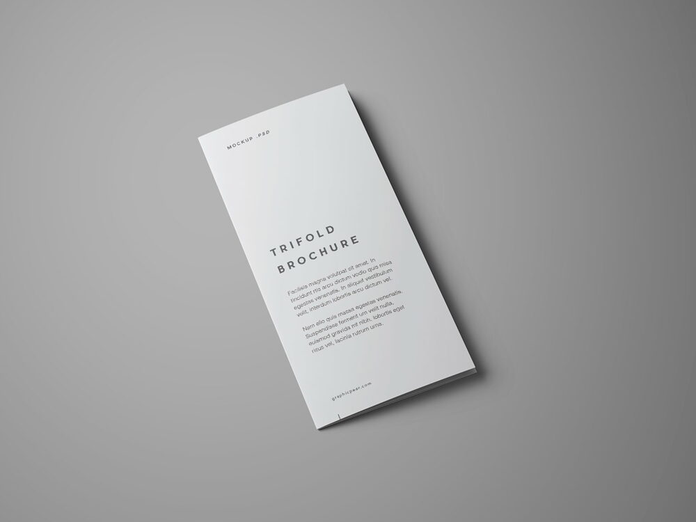 Trifold Brochure Mockup Free (7 Angles)