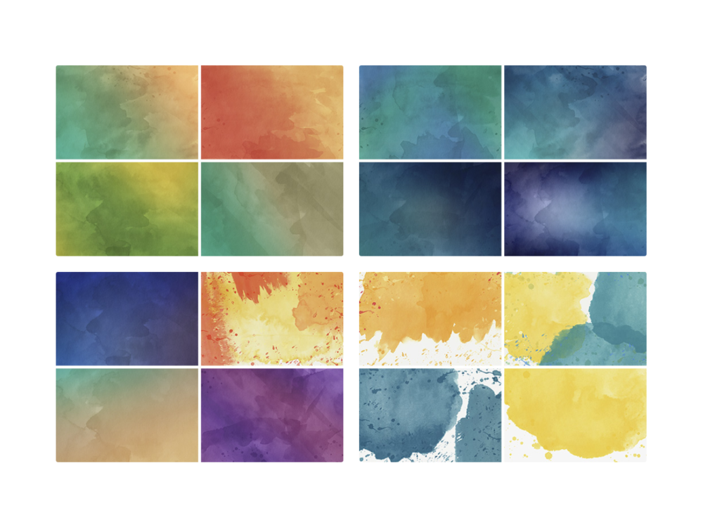 Watercolor Backgrounds Set
