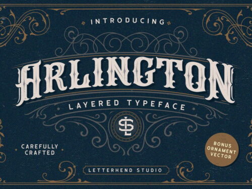 Arlington Layered Font