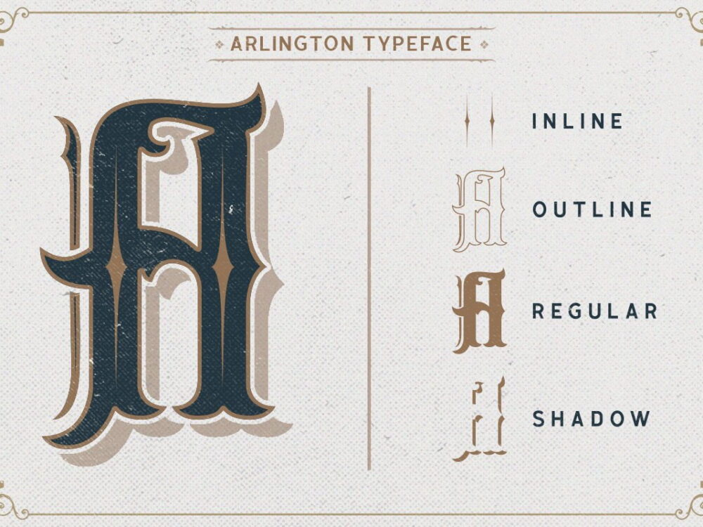 Arlington Layered Font