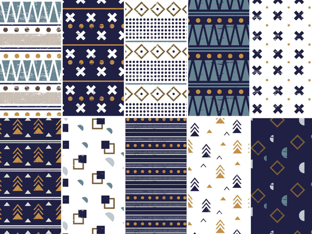 10 Free Abstract Geometric Vector Patterns