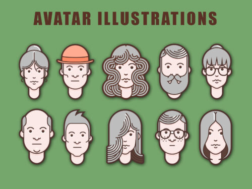 10 Free Avatar Set Vector Graphics