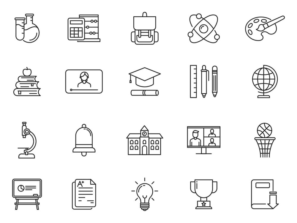 20 Free Back to School Vector Icons
