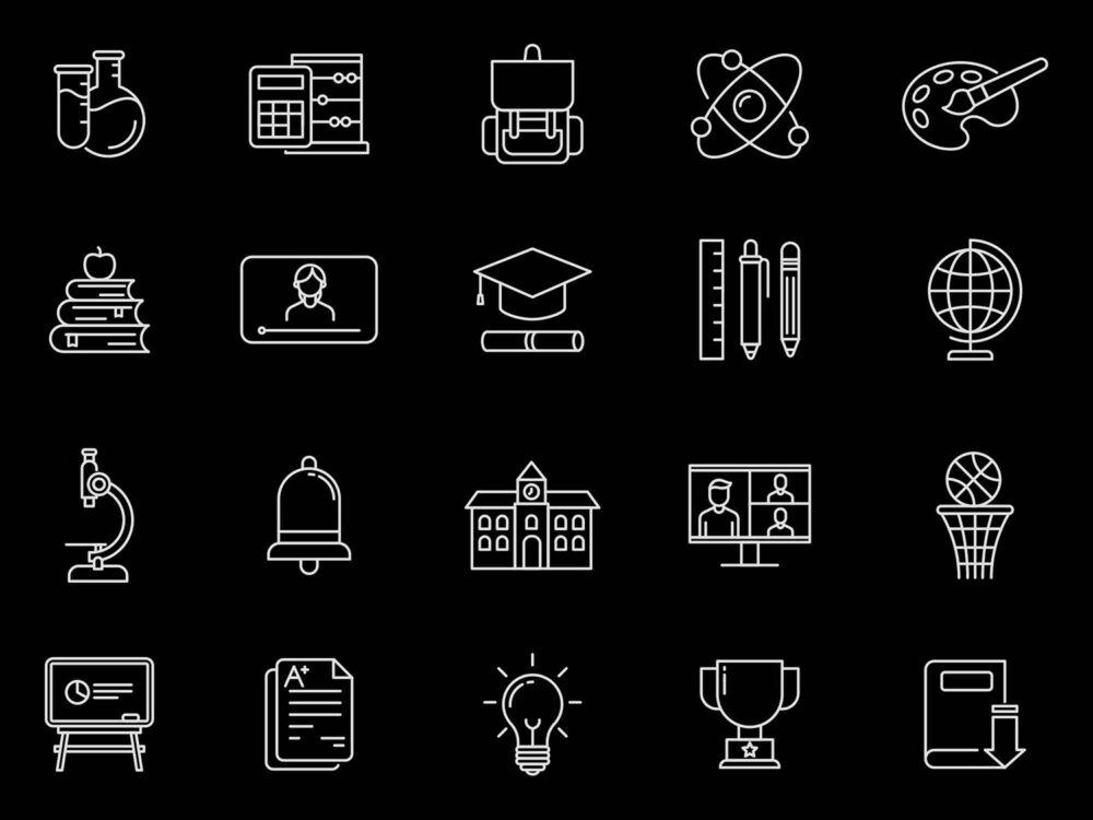 20 Free Back to School Vector Icons