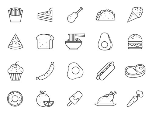 20 Free Food Vector Icons