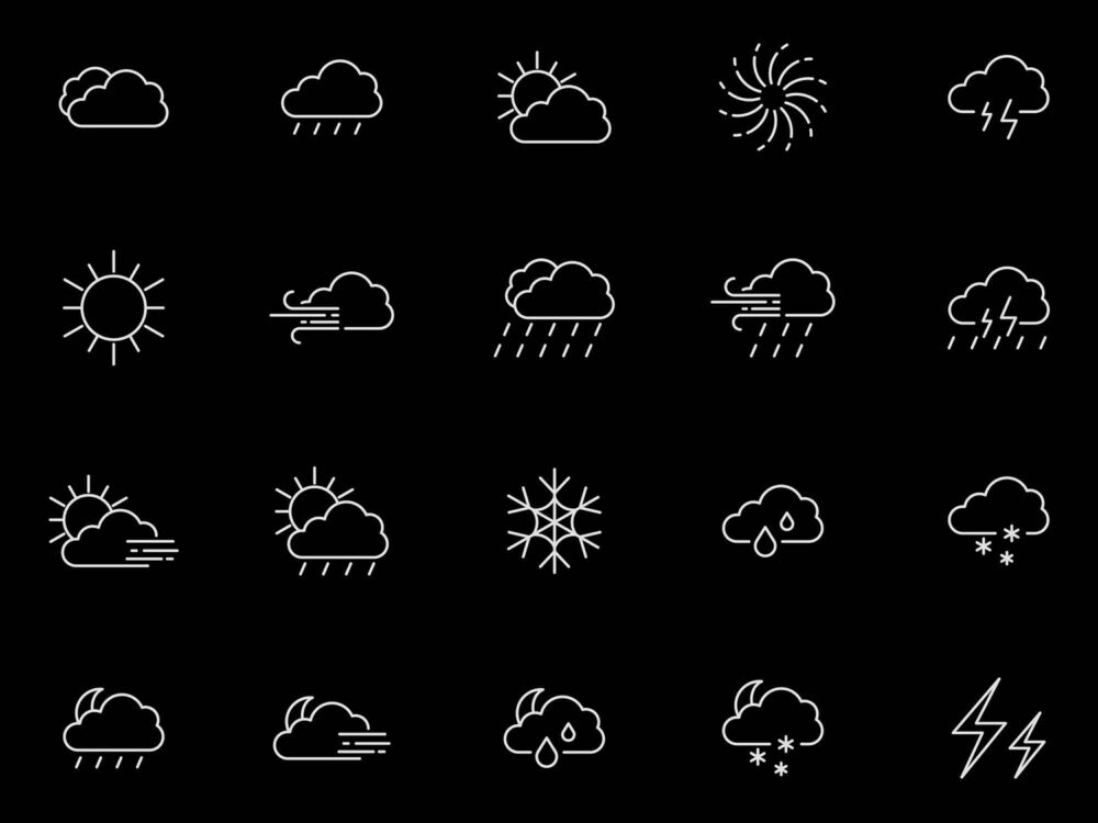 20 Free Weather Vector Icons