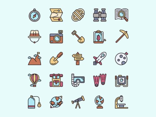 25 Free Exploration Vector Icons