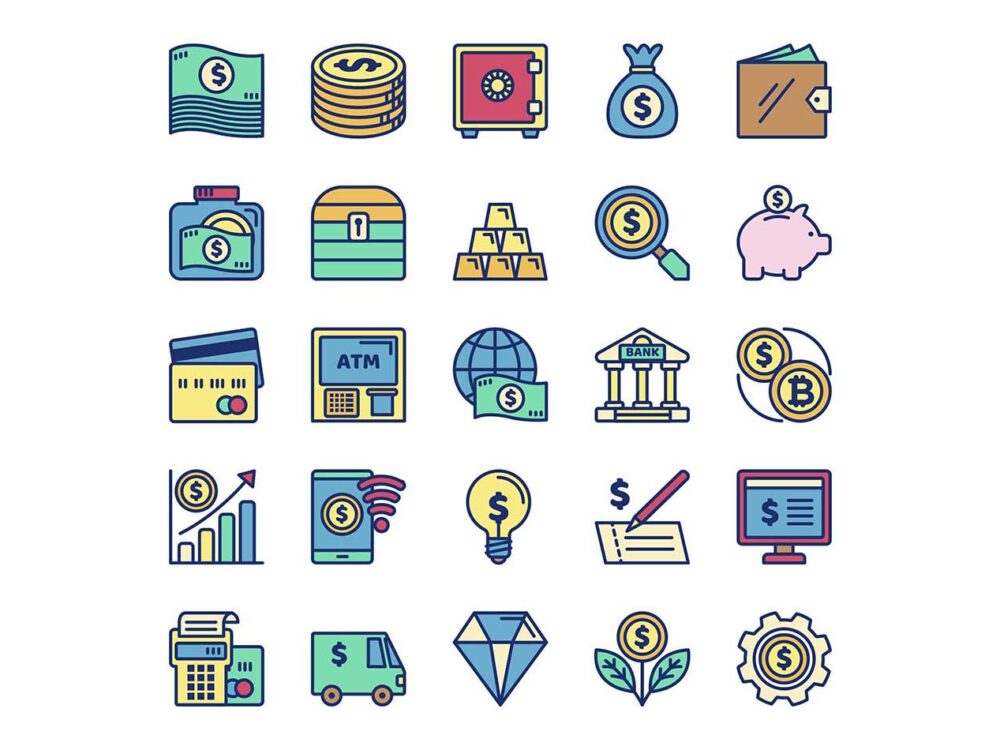 25 Free Money Vector Icons