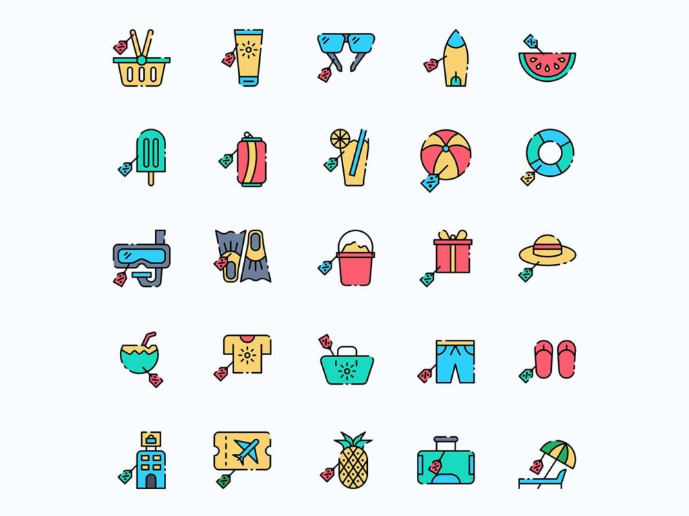25 Free Summer Vector Icons