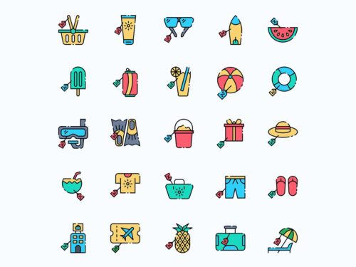 25 Free Summer Vector Icons