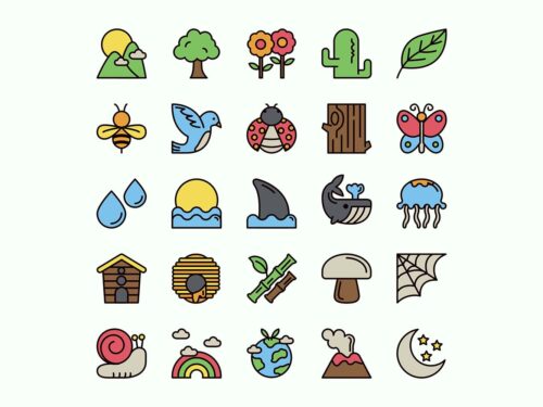 25 Free Vector Nature Icons
