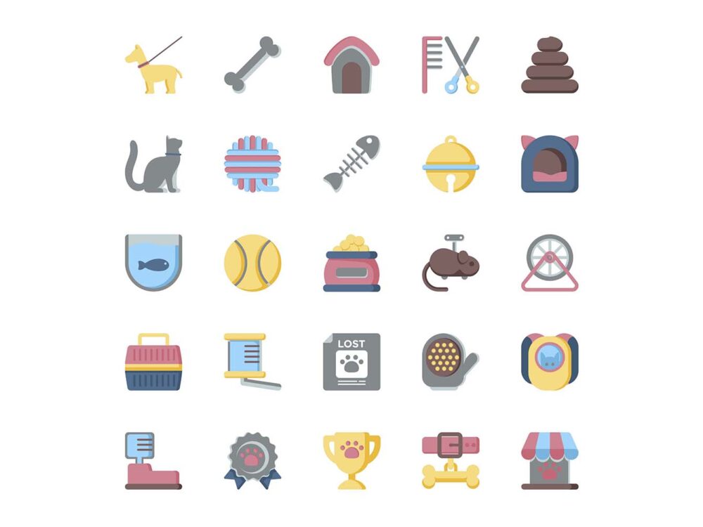 25 Pet Vector Icons