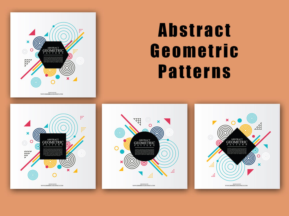 4 Free Abstract Geometric Patterns