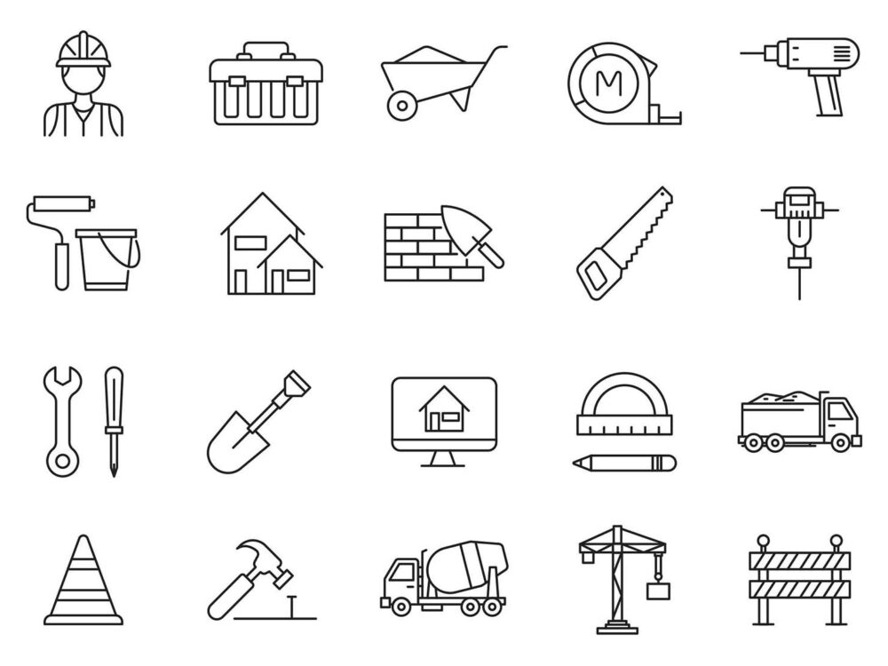 80 Free Constructions Vector Icons