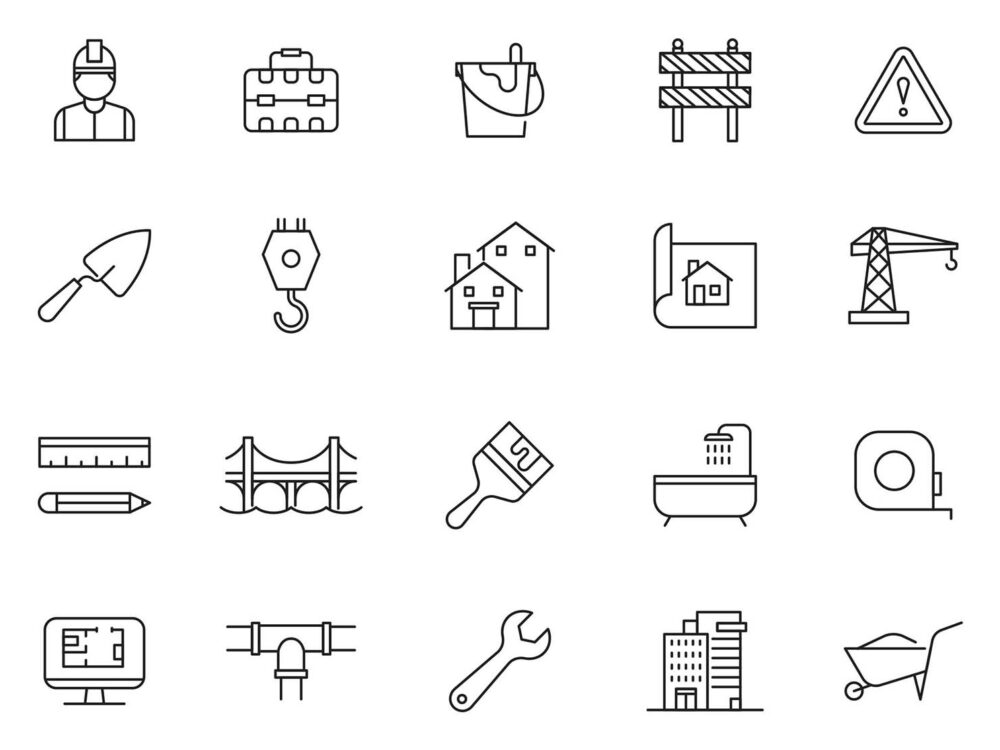 80 Free Constructions Vector Icons