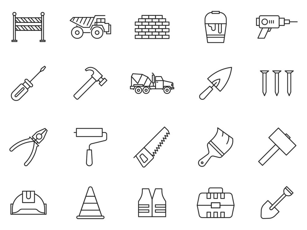80 Free Constructions Vector Icons