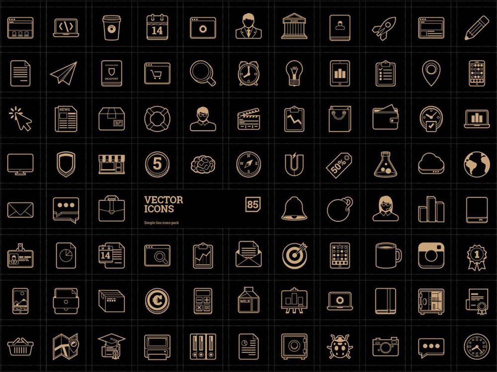 85 Free Marketing Vector Line Icons
