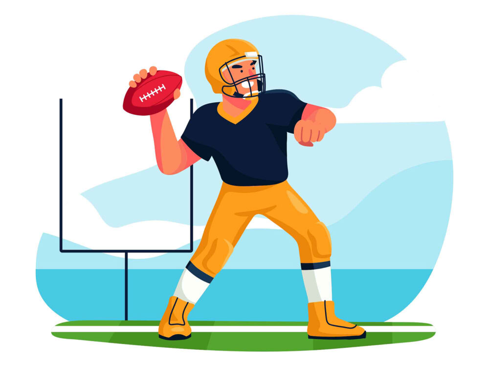American Football Player Illustration