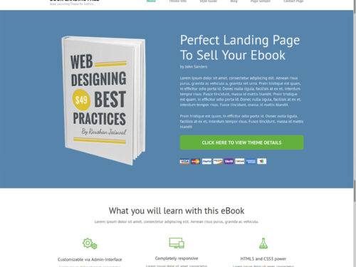 Book Landing Page WordPress Theme