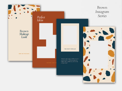 Brown Instagram Templates PSD