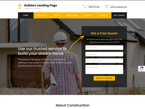 Builders Landing Page