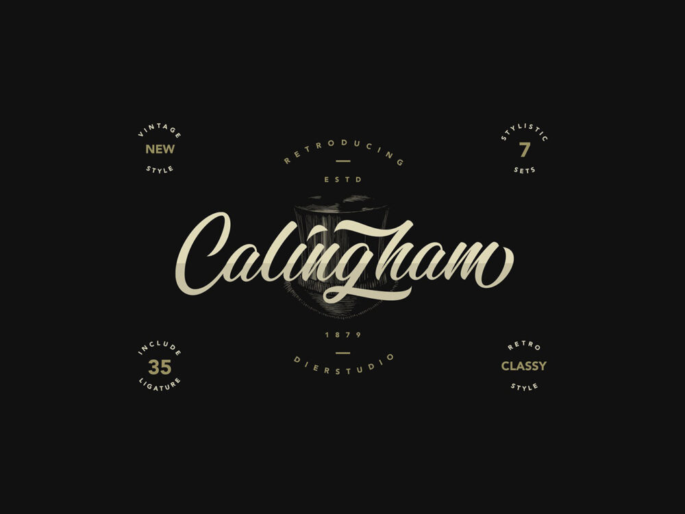 Calingham Script Free Demo