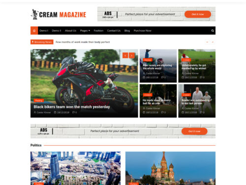 Cream Magazine WordPress Theme