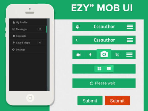 Ezy – A Free Mobile UI Design Kit PSD