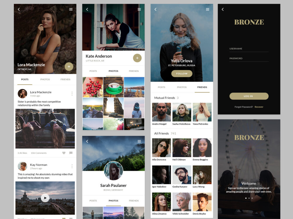 Free Bronze UI Kit