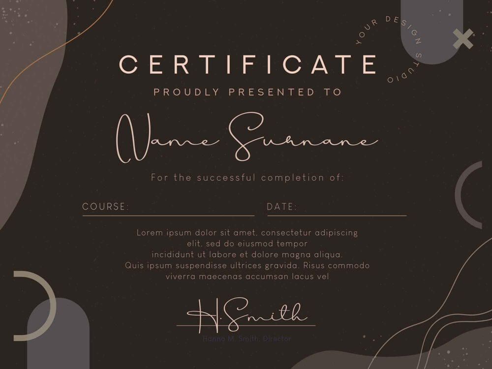 Free Certificate Diploma Template
