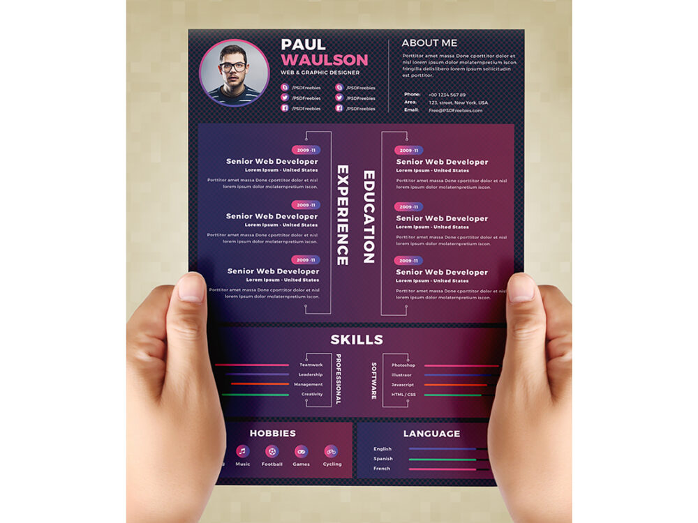 Free Creative CV Template