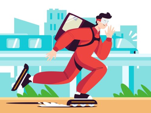 Free Fast Delivery Vector Illustration