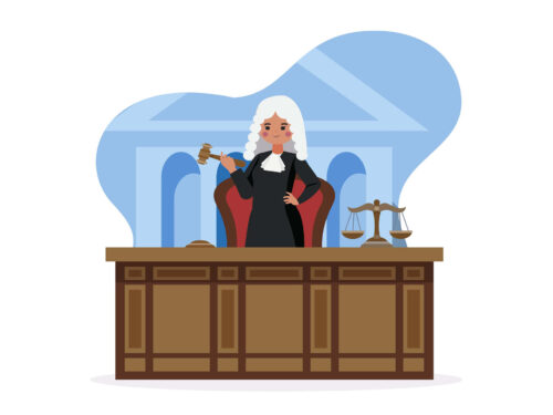 Free Female Judge Vector Illustration