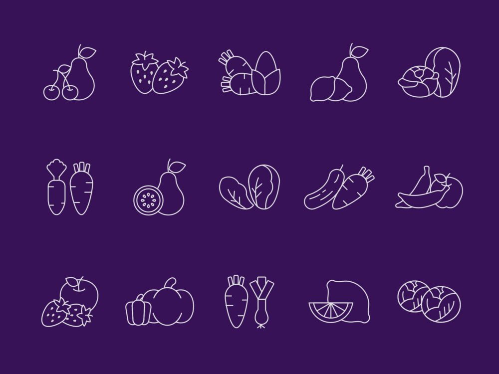 Free Fruit and Vegetables Vector Icons