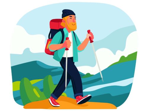 Free Hiking Vector Illustration