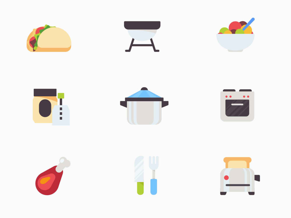 Free Kitchen-Food Vector Icons