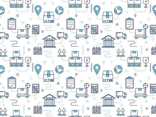 Free Logistics Seamless Vector Pattern