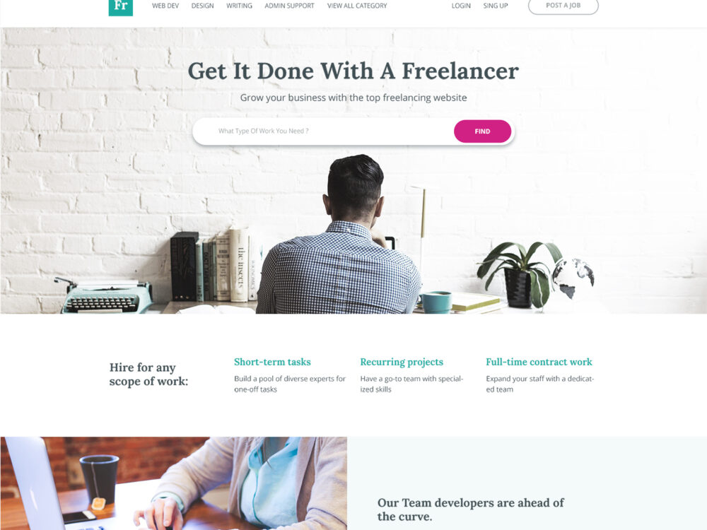 Free PSD Template Freelancer Website