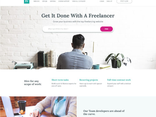 Free PSD Template Freelancer Website