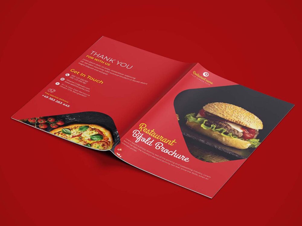 Free Restaurant Bifold Brochure Template