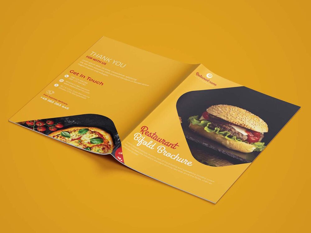 Free Restaurant Bifold Brochure Template
